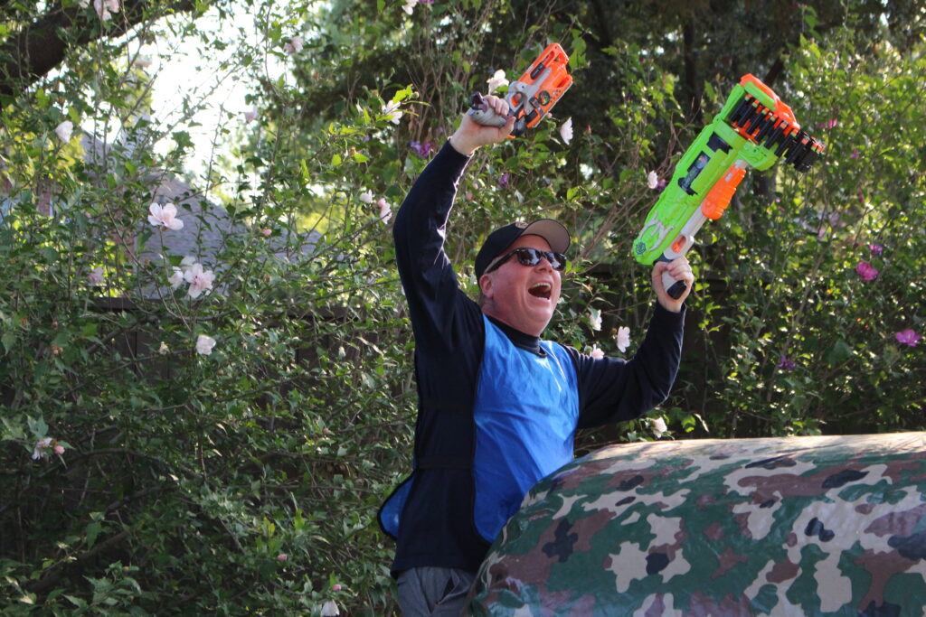 Nerf party fun with 4 Knight Wars