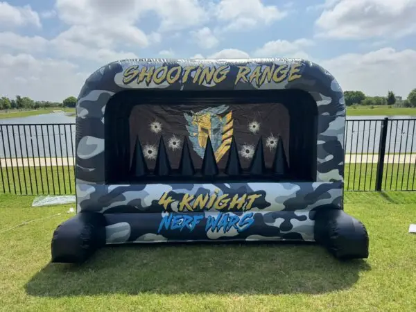 Inflatable target practice game